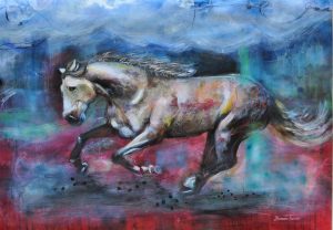 horse art great courage